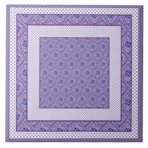 De Cerâmica Azulejo cerâmico, Trivet Mauve e White Ogees, Polk