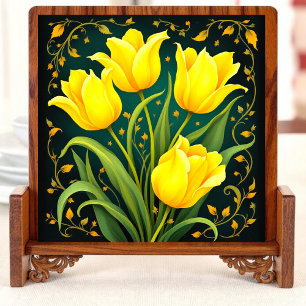 De Cerâmica Azulejo cerâmico Tulip Noir