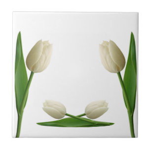 De Cerâmica Azulejo Cerâmico Tulipas Brancas Floral
