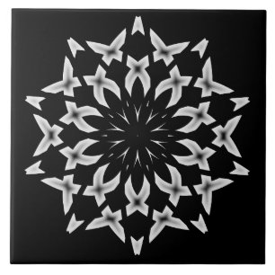 De Cerâmica Azulejo cerâmico, um elegante design preto e branc