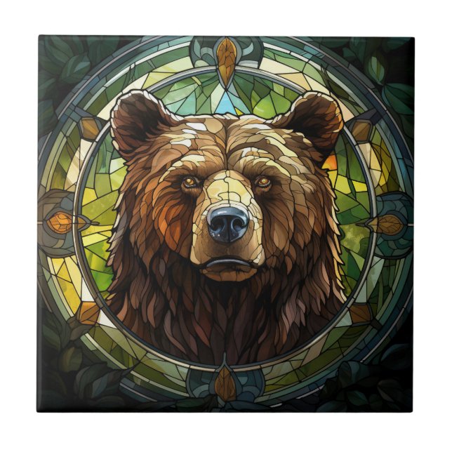 De Cerâmica Azulejo Cerâmico Urso (Frente)