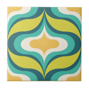 De Cerâmica Azulejo Cerâmico Verde Brilhante Padrão Retro
