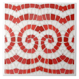 De Cerâmica AZULEJO cerâmico VERMELHO IONIC MOSAIC 6"