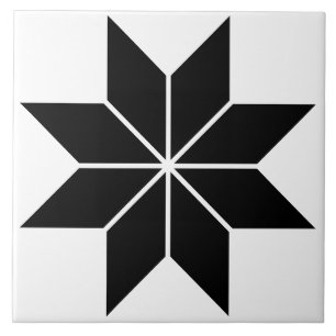 De Cerâmica Azulejo Cerâmico Vintage Estrela Geométrica Preta