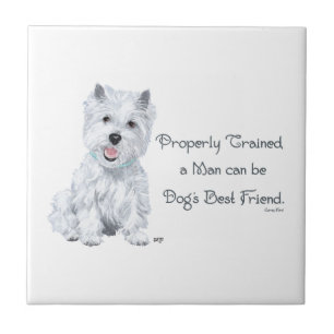 De Cerâmica Azulejo Cerâmico Westie Wisdom