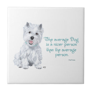 De Cerâmica Azulejo Cerâmico Westie Wisdom