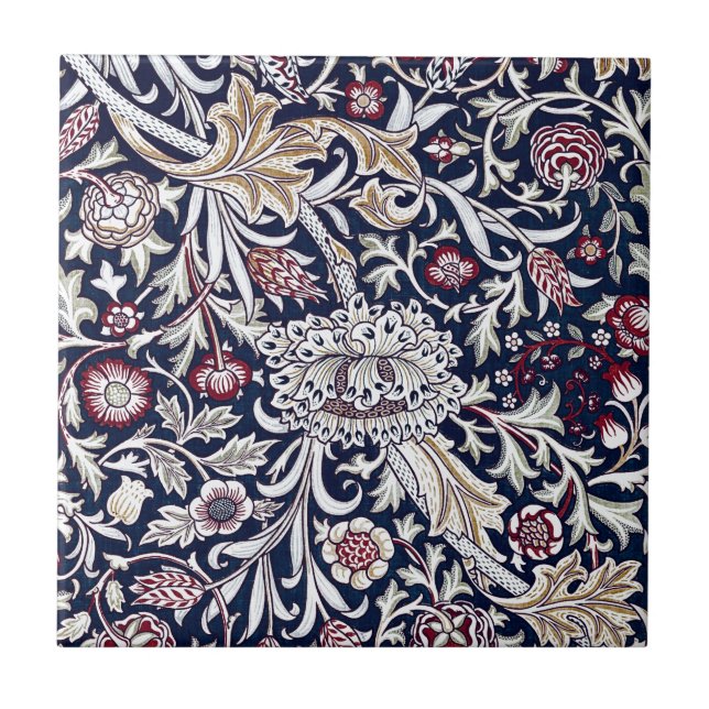 DE CERÂMICA  AZULEJO CERÂMICO : WILLIAM MORRIS : TENTATIVA (Frente)