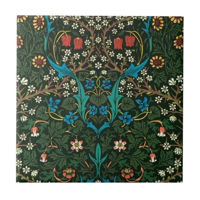 De Cerâmica Azulejo CERÂMICO WILLIAM MORRIS "TULIPS" (Frente)