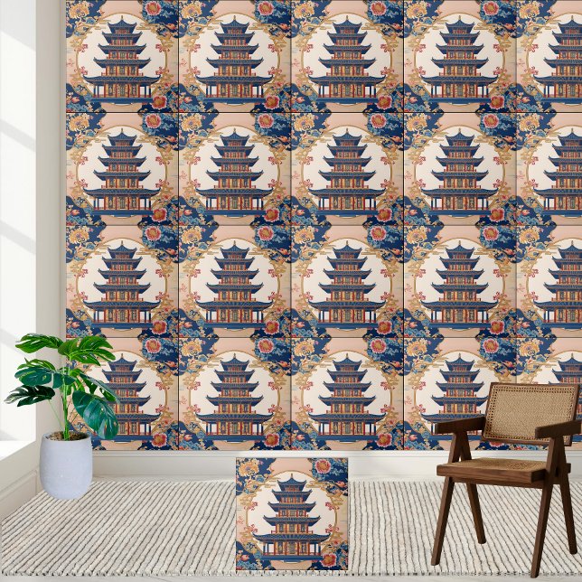 De Cerâmica Azulejo Chinoiserie Chinês Tradicional (Traditional Chinese Chinoiserie Tile)