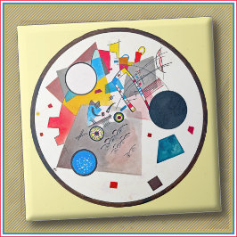 De Cerâmica AZULEJO - "Círculos em um Círculo" - Kandinsky
