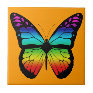 De Cerâmica Azulejo colorido da borboleta
