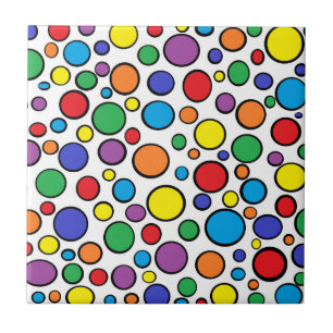 De Cerâmica Azulejo colorido das bolinhas