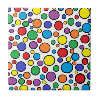 De Cerâmica Azulejo colorido das bolinhas