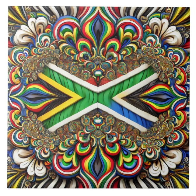 De Cerâmica Azulejo com a Design moderna das cores sul-african (Frente)