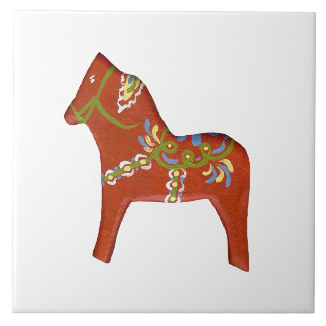 De Cerâmica Azulejo com Cavalo Dala (Frente)