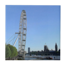 De Cerâmica Azulejo com London Eye Ferris Wheel
