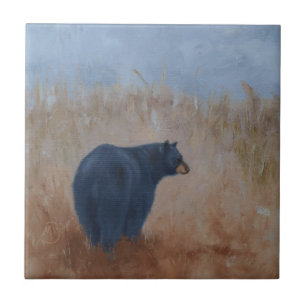 De Cerâmica Azulejo com "o urso da vista traseira"