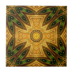 De Cerâmica Azulejo combinado celta maltês da mandala