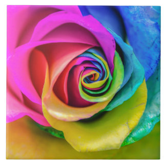 De Cerâmica Azulejo cor-de-rosa do arco-íris bonito