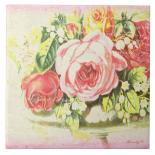 De Cerâmica Azulejo cor-de-rosa gasto cor-de-rosa da arte da