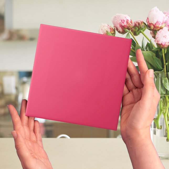 De Cerâmica Azulejo Cor Rosa Fuchsia (fuchsia pink tiles for bright modern pink bathroom)