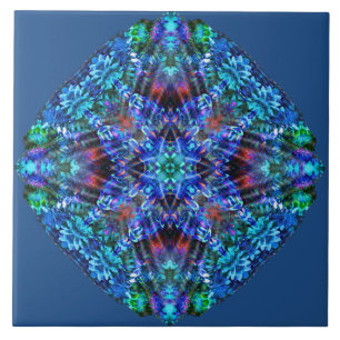 De Cerâmica Azulejo coral da mandala do vulcão