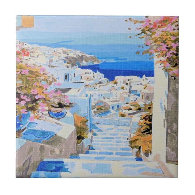 De Cerâmica azulejo Costa Grega 3 (Frente)