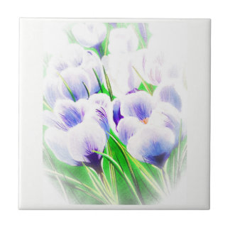 De Cerâmica Azulejo Crocus em Desvanecimento