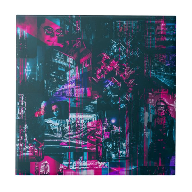 De Cerâmica azulejo Cyberpunk (Frente)