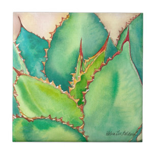 De Cerâmica Azulejo da agave por Debra Lee Baldwin