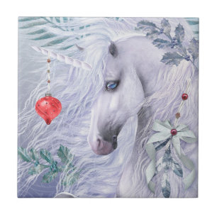 De Cerâmica Azulejo da arte do unicórnio do Natal