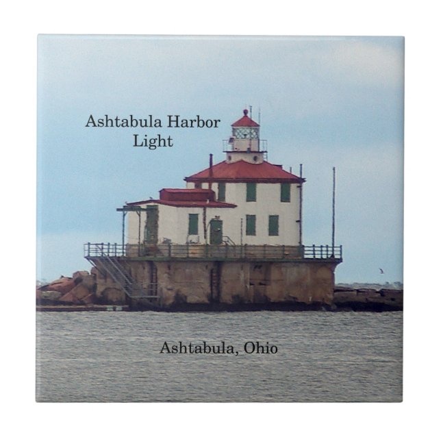 De Cerâmica Azulejo da Ashtabula Harbor Light (Frente)