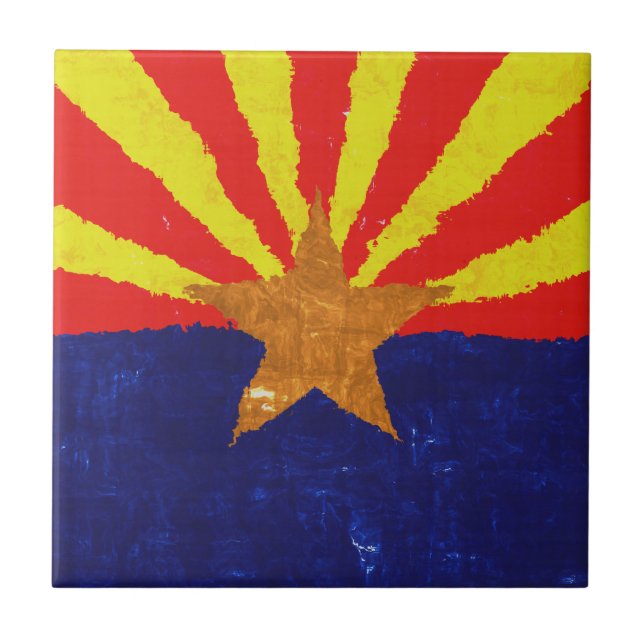 De Cerâmica Azulejo da BANDEIRA da ARIZONA (Frente)