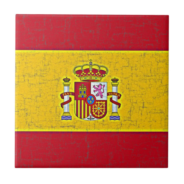De Cerâmica Azulejo da BANDEIRA da ESPANHA (Frente)