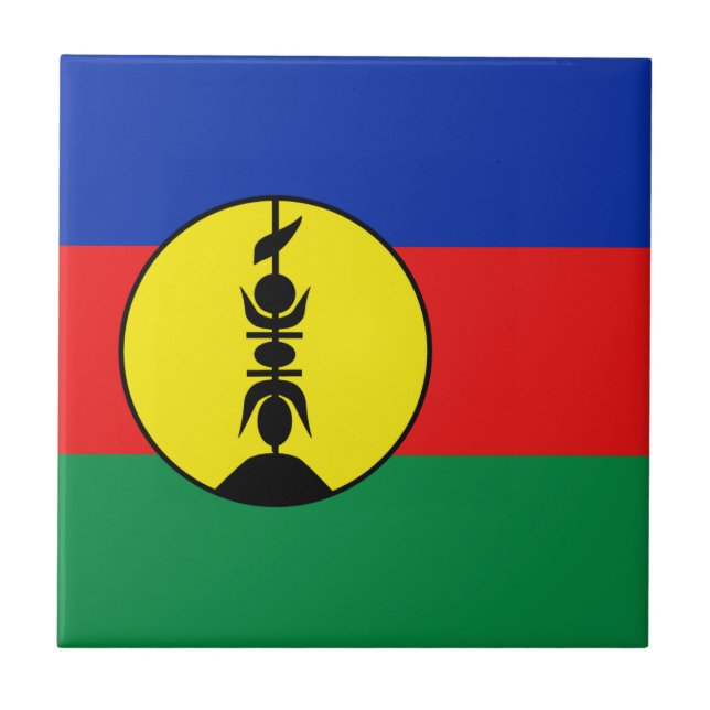 De Cerâmica Azulejo da Bandeira da Nova Caledônia (Frente)