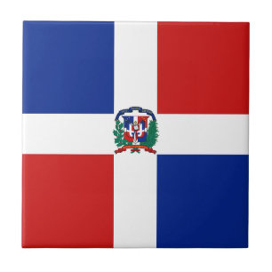 De Cerâmica Azulejo da bandeira da República Dominicana