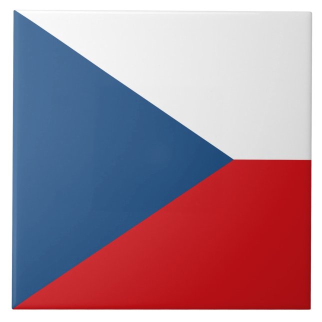 De Cerâmica Azulejo da bandeira da Tchechia (Frente)