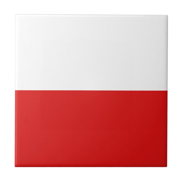 De Cerâmica Azulejo da bandeira do Polônia (Frente)