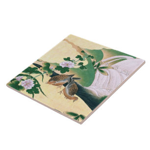 De Cerâmica Azulejo da cachoeira das flores dos pássaros da