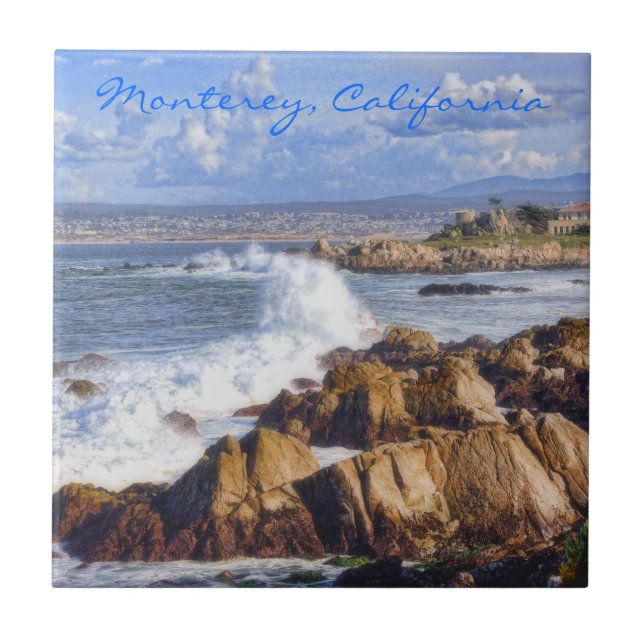De Cerâmica azulejo da costa da Califórnia em Monterey (Frente)