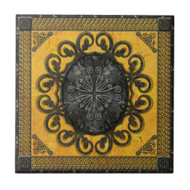 De Cerâmica Azulejo da cruz da obsidiana da mandala