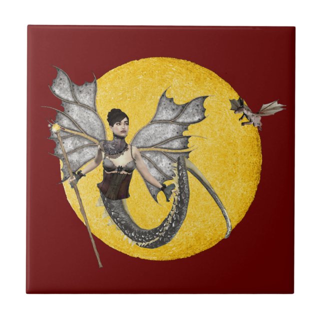 De Cerâmica Azulejo da Deusa Dragão (Frente)