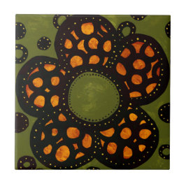 De Cerâmica Azulejo da flor