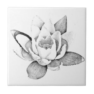 De Cerâmica azulejo DA FOTO "WHITE LOTUS" POR TINY LOTUS