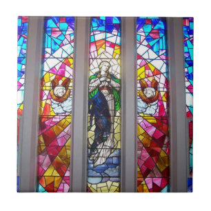 De Cerâmica Azulejo da janela da igreja do vitral