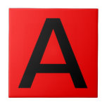 De Cerâmica Azulejo da letra - fundo vermelho - escolha sua<br><div class="desc">Você pode mudar a cor do fundo clicando sobre edita.  Personalize a letra.</div>