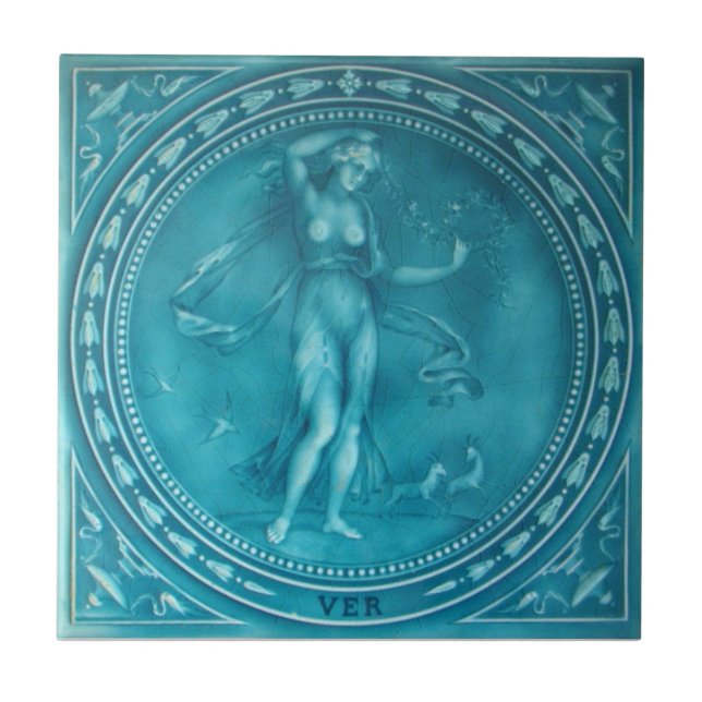 De Cerâmica Azulejo da reprodução da antiguidade do (Frente)
