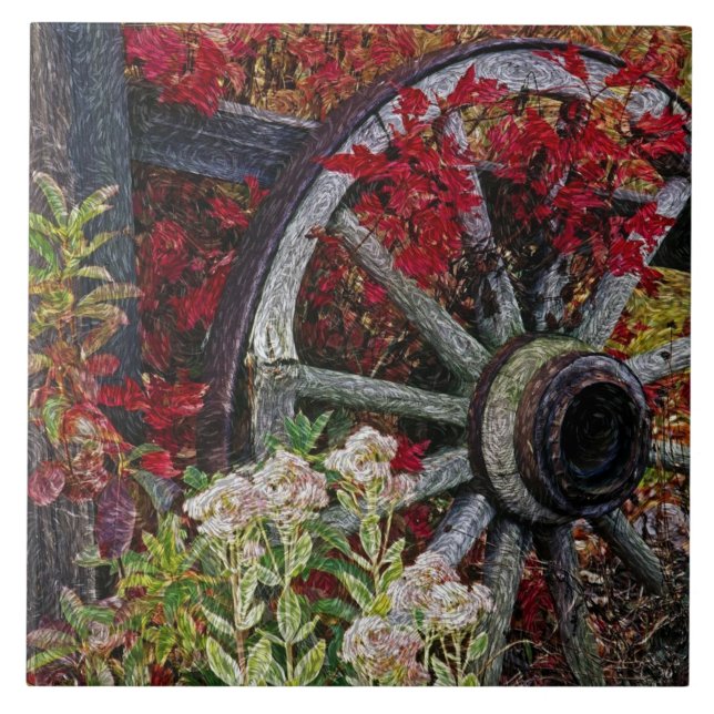 De Cerâmica Azulejo da roda do vagão 1 (Frente)