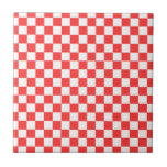 De Cerâmica Azulejo da verificação do vermelho e do branco<br><div class="desc">Criar um espaço do Grande Muralha ou telhe a superfície com o azulejo vermelho e branco da verificação.</div>