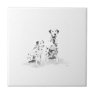 De Cerâmica Azulejo Dalmatian do retrato do cão